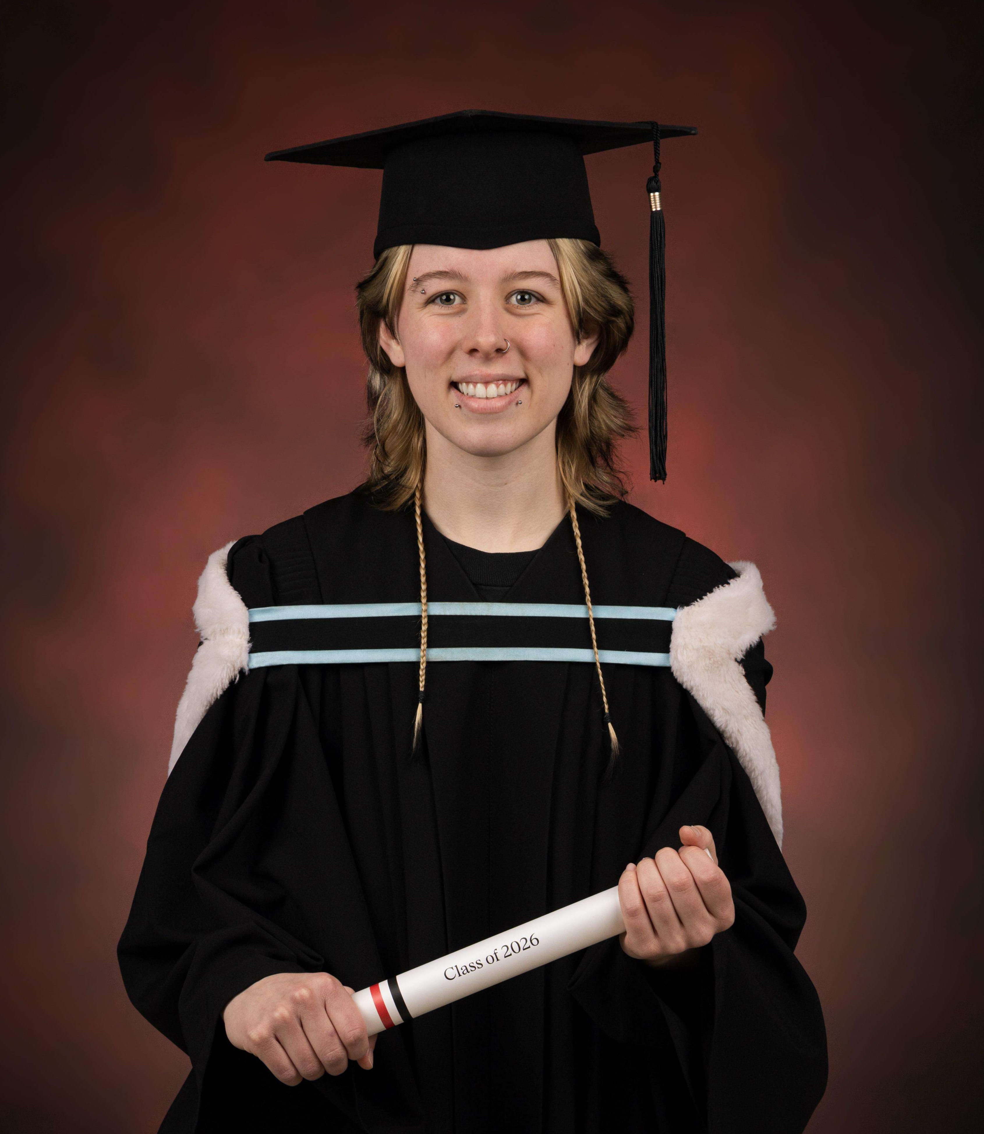 my graduation picture in the silly hat