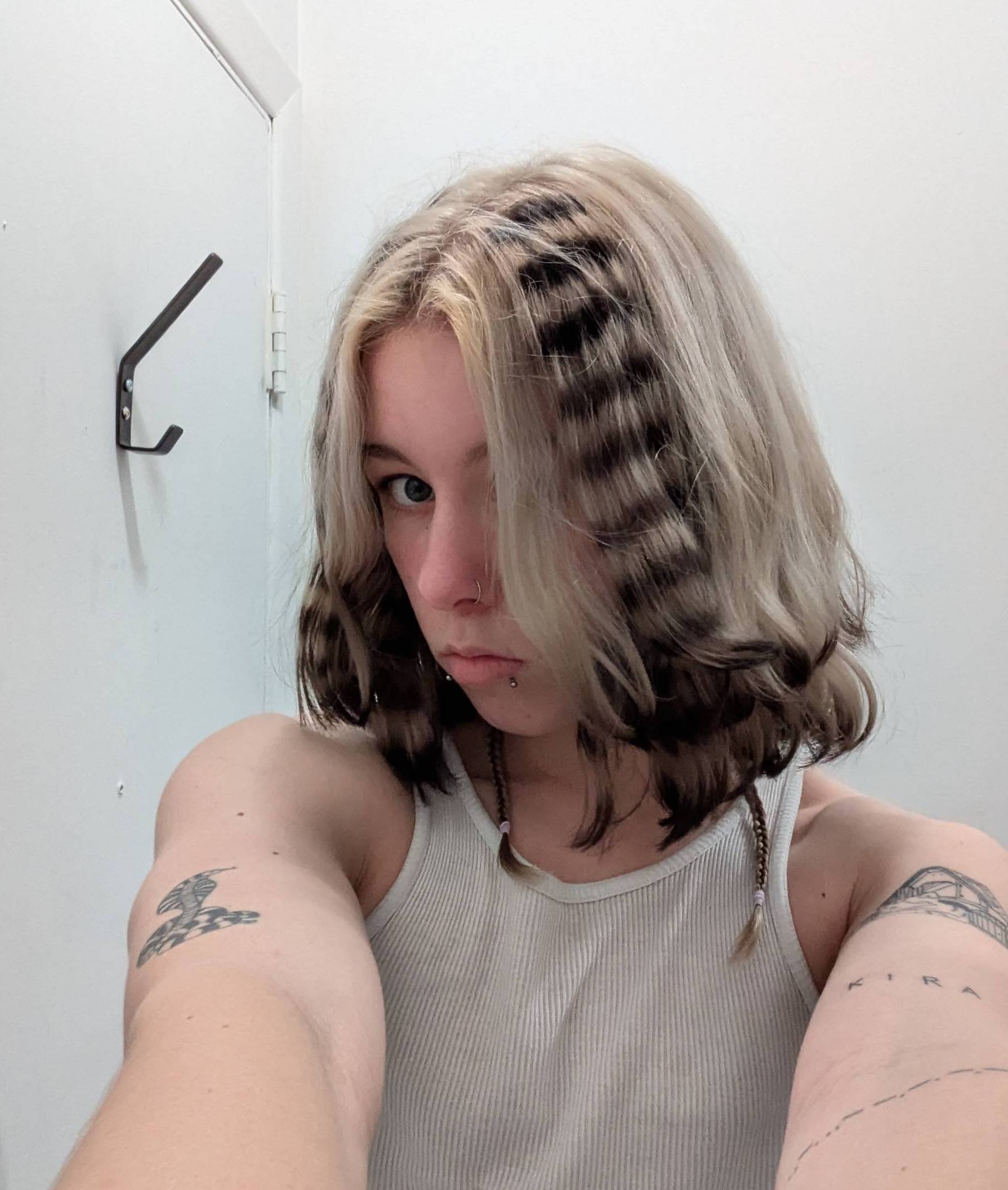 my striped hair!