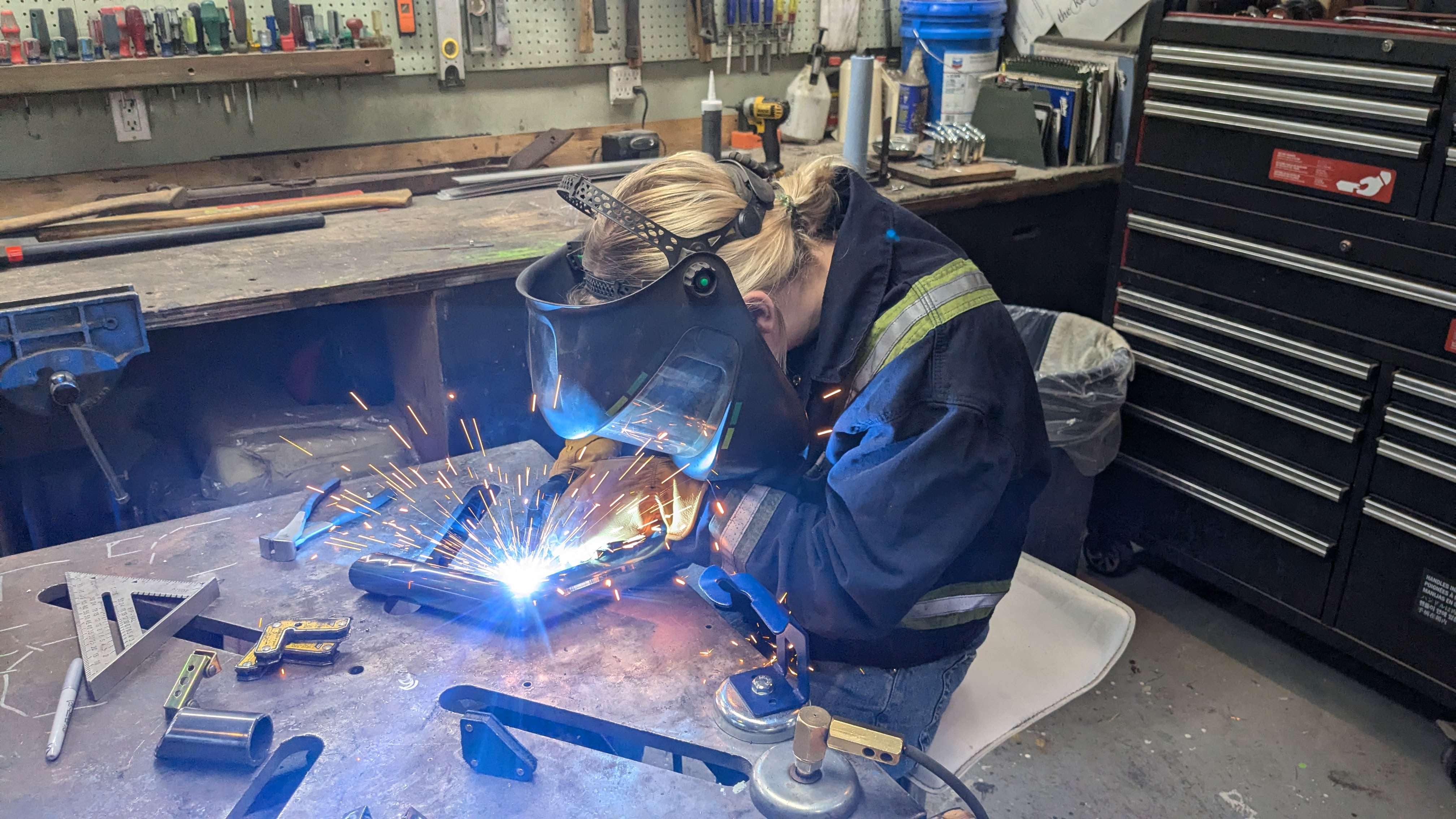Me welding the firegrate