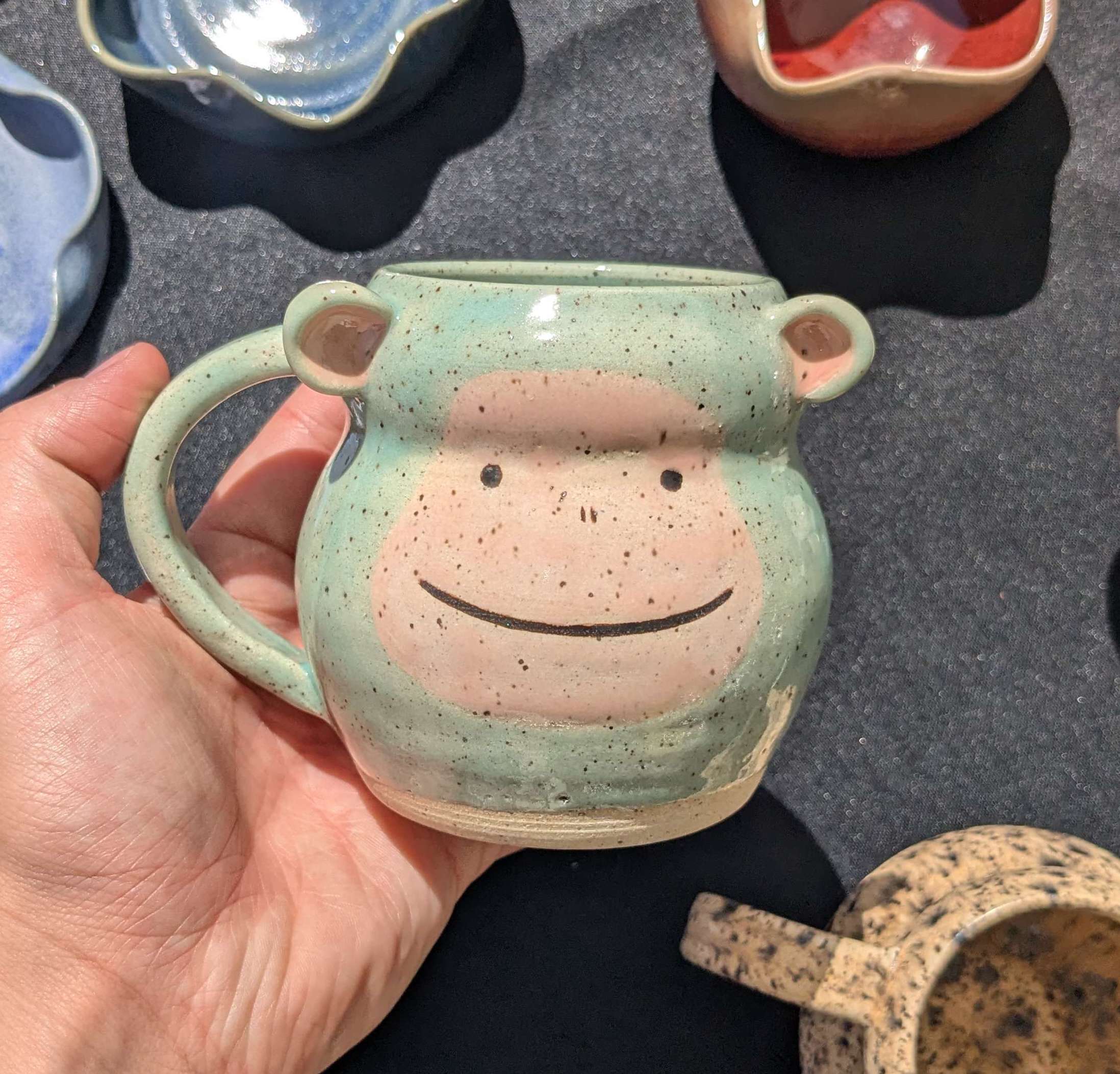 Green monkey mug