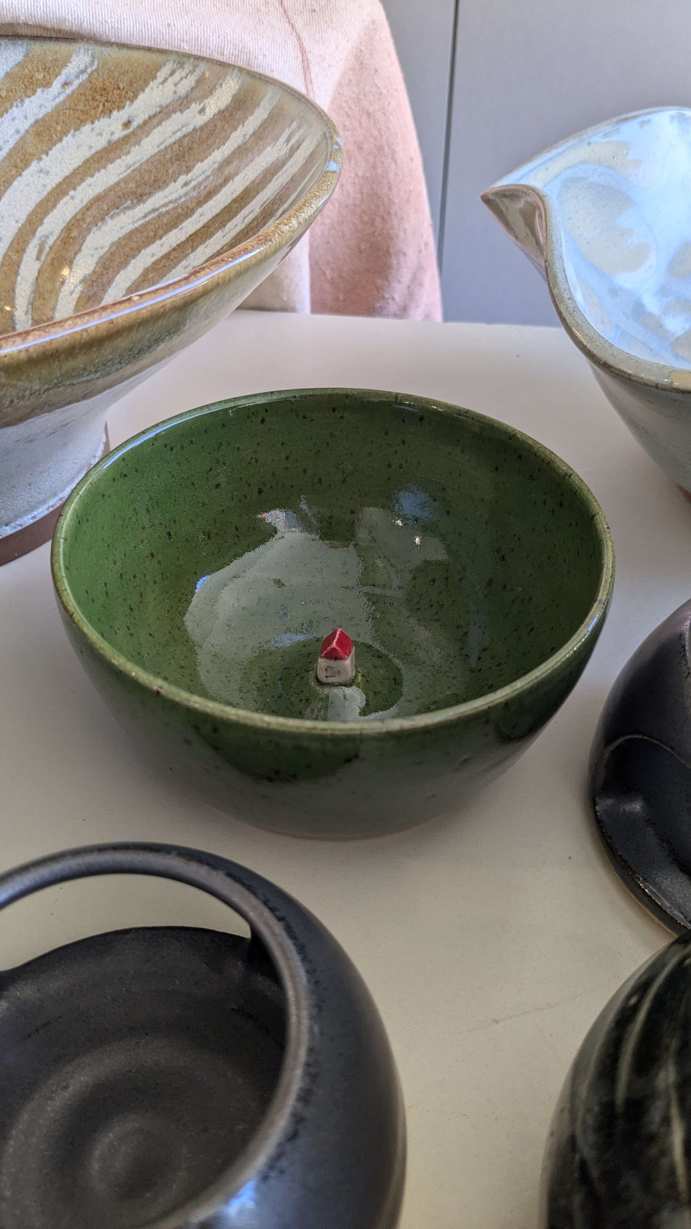 red tea set