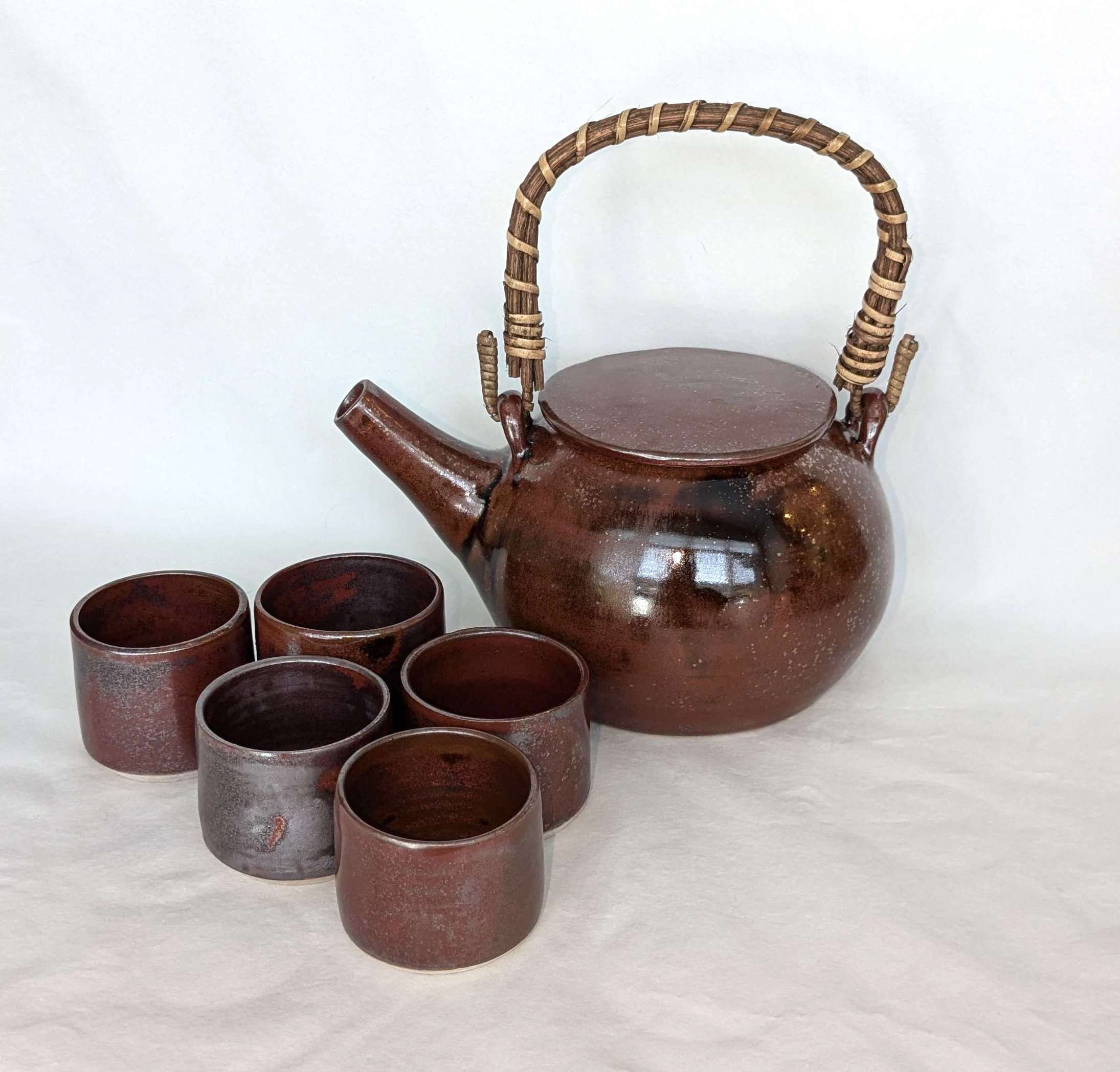 red tea set