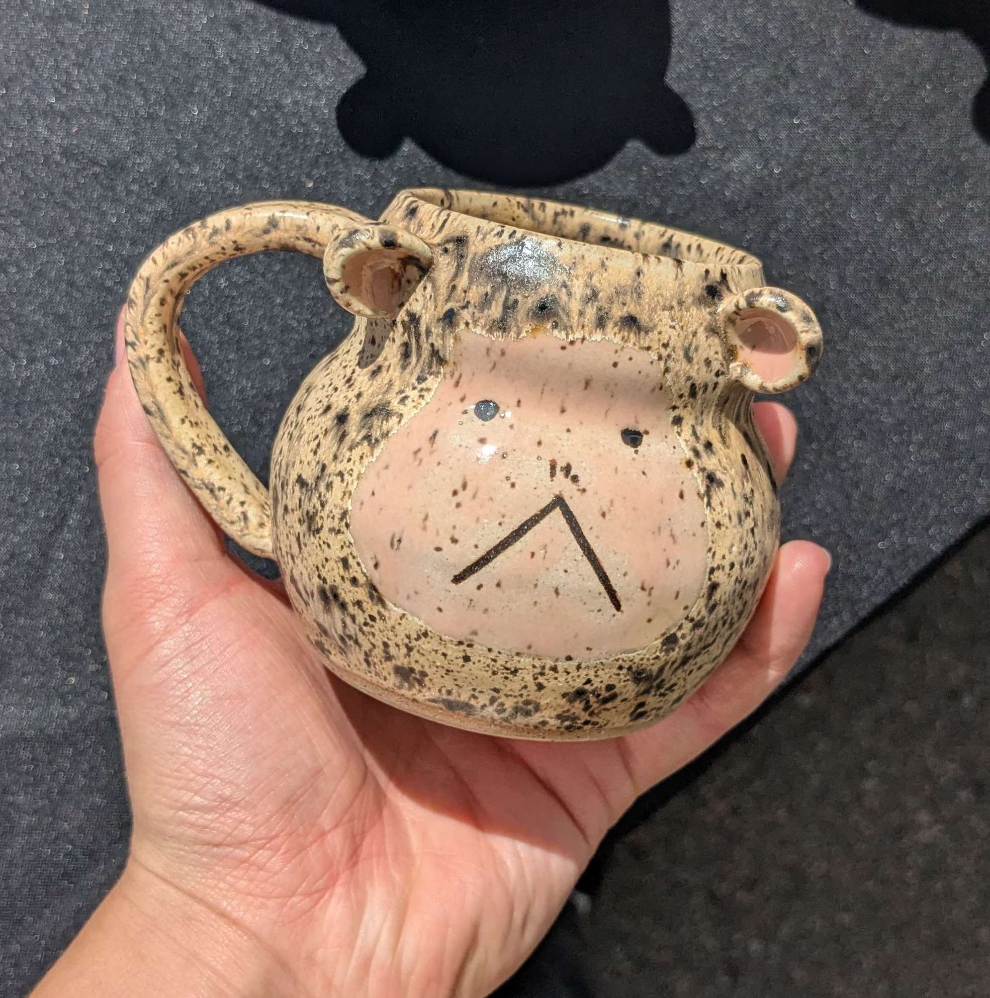 Speckled monkey mug